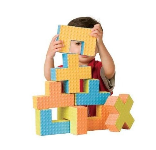 Child playing with Bumpity Blocks